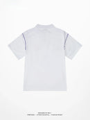 American Sports  Shirt Unisex Color Block Collar Short Sleeve T-Shirt Trendy Design Loose Football Top Breathable Summer ...